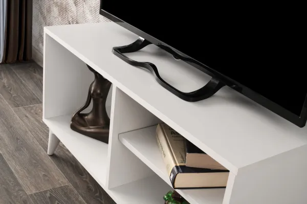 Kalune Design TV stolek ZISINO 100 cm bílý