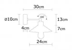 Opviq Nástenná lampa Manavgat I čierna
