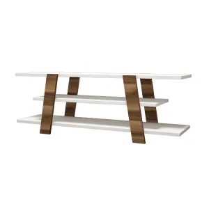 Kalune Design TV stolek FLOWER 120 cm bílý/ořech