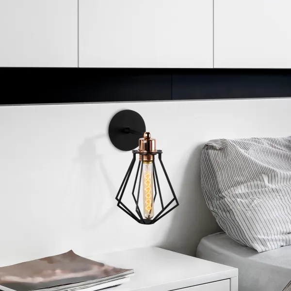 Opviq Nástenná lampa Oylat I čierna