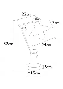 ASIR Stolová lampa MANAVGAT tyrkysová
