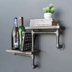 Kalune Design Nástenná polica BoruRaf XLI hnedá/čierna