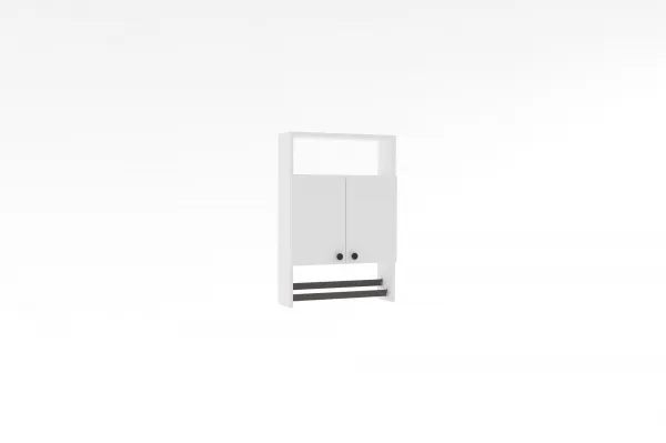 Kalune Design Závěsná koupelnová skříňka s věšákem na ručníky Banyo bílá