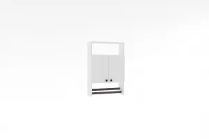 Kalune Design Závěsná koupelnová skříňka s věšákem na ručníky Banyo bílá