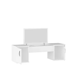 Kalune Design Toaletný stolík MERCAN 100 cm biely