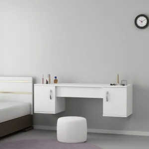 Kalune Design Toaletný stolík MERCAN 100 cm biely