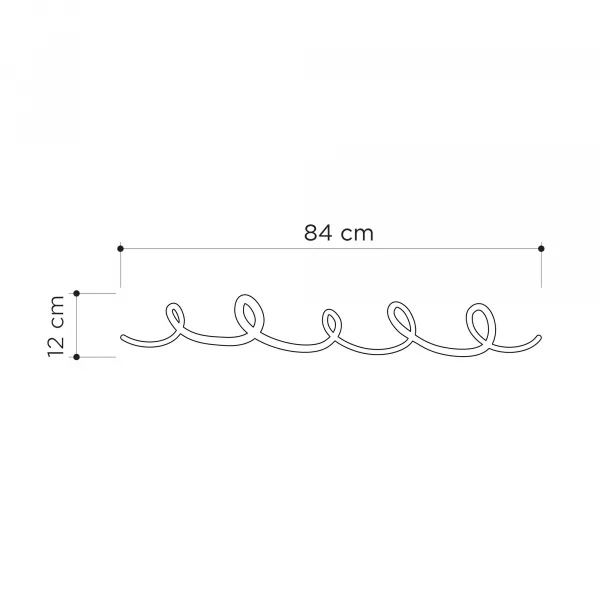 Kalune Design Kovový vešiak SING 22 cm čierny