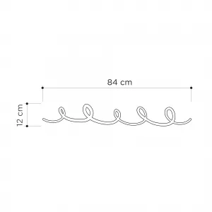 Kalune Design Kovový vešiak SING 22 cm čierny