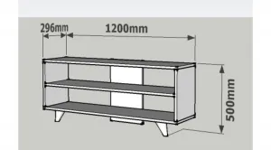 Kalune Design TV stolek ONE 120 cm bílý