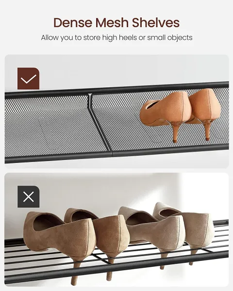 SONGMICS Stojan na topánky Lorado 93 cm hnedý