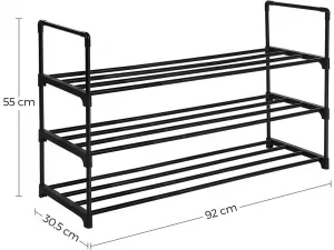 SONGMICS Botník Rezula 55 cm čierny
