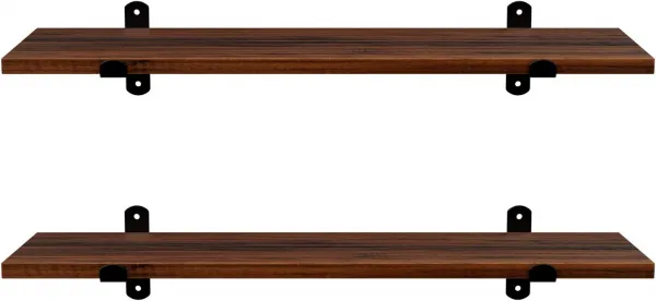 SONGMICS Súprava políc Vasagle Murali 2 ks 60x20 cm hnedá