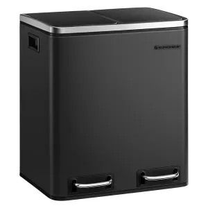SONGMICS Odpadkový koš Rubax 2x15 L černý