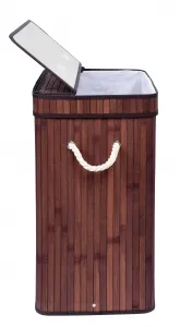 Bambusový kôš na bielizeň s vekom 100L wenge