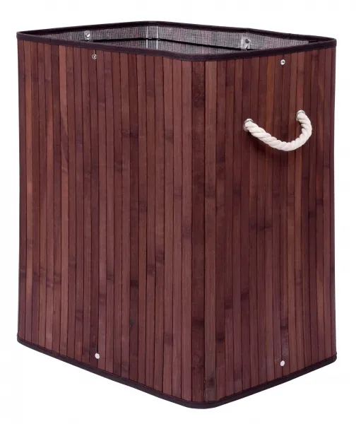 Bambusový kôš na bielizeň s vekom 100L wenge