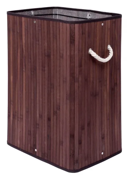 Bambusový kôš na bielizeň s vekom SOREN 80L wenge