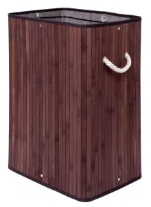 Bambusový kôš na bielizeň s vekom SOREN 80L wenge