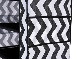 Textilná skrinka na topánky Lea - zebra