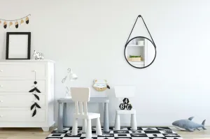 Kapitánske okrúhle zrkadlo na popruhu Mirage 60 cm čierne
