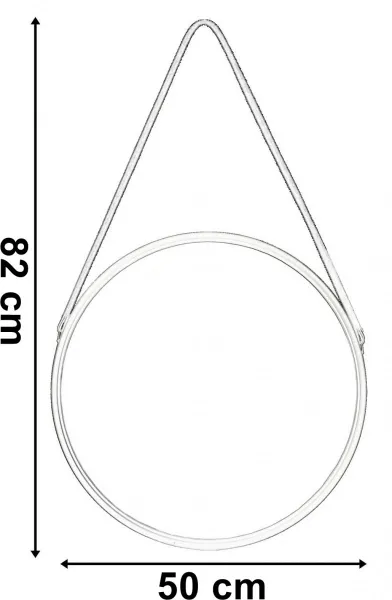Kapitánske okrúhle zrkadlo na remienku Mirage 50 cm čierne