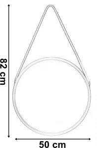 Kapitánske okrúhle zrkadlo na remienku Mirage 50 cm čierne