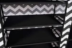 Textilná skrinka na topánky Gabi - zebra