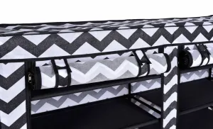 Textilná skrinka na topánky Gabi - zebra
