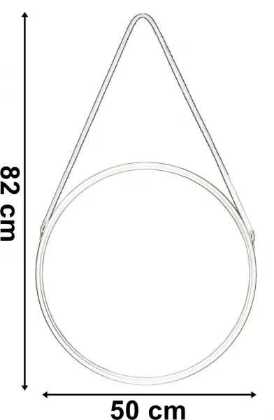 Kapitánske okrúhle zrkadlo na remienku Mirage 50 cm čierne