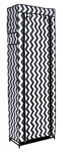 Textilná skrinka na topánky Lea - zebra