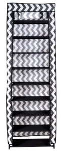 Textilná skrinka na topánky Lea - zebra