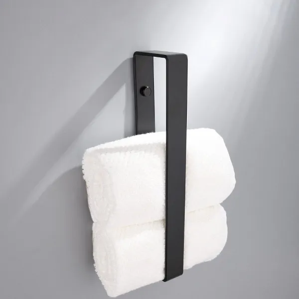 Kovový nástenný vešiak Kasos 40 cm čierny loft