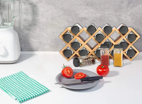 KOCHEN bambusový stojan na korenie 18 pohárov