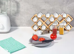 KOCHEN bambusový stojan na korenie 18 pohárov