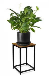 TZB Stojan na kvety Loft Arben 40 cm čierny/dub