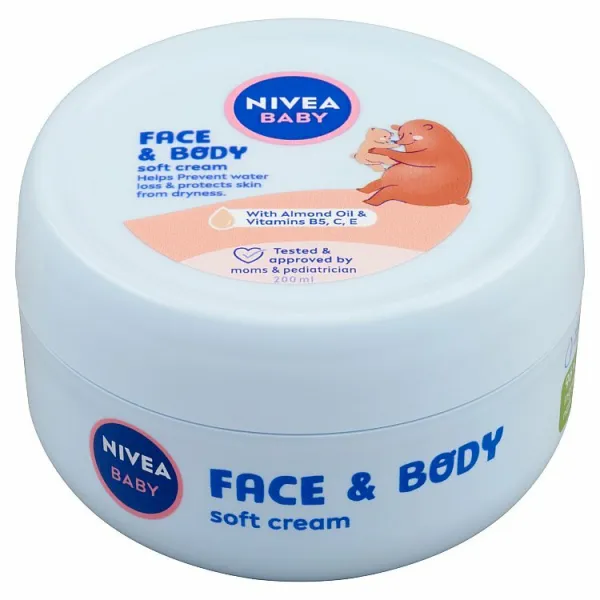NIVEA BABY Soft hydratačný krém na tvár a telo 200 ml