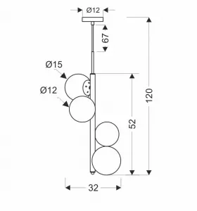 Závesná lampa CORDEL 4xG9