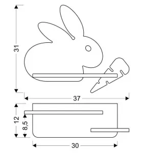 Detská nástenná lampička RABBIT LED Candellux