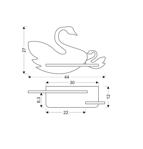 Detská nástenná lampička SWAN LED Candellux