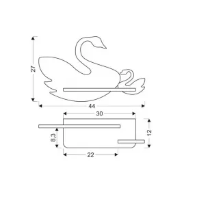 Detská nástenná lampička SWAN LED Candellux