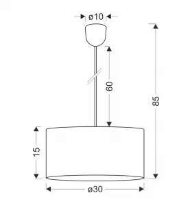 Závesná lampa PAPIRUS 1xE27 Candellux