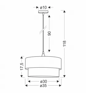 Závesná lampa SINAGRA 1xE27 Candellux