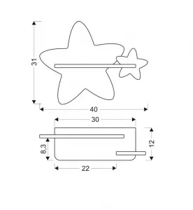 Detská lampička STAR LED Candellux
