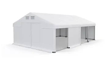 Skladový stan 5x10x2,5m strecha PVC 560g/m2 boky PVC 500g/m2 konštrukcie ZIMA PLUS Šedá Šedá Šedá