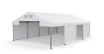 Skladový stan 5x10x2,5m strecha PVC 560g/m2 boky PVC 500g/m2 konštrukcie ZIMA PLUS Šedá Šedá Šedá