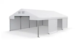Skladový stan 5x10x2,5m strecha PVC 560g/m2 boky PVC 500g/m2 konštrukcie ZIMA PLUS Šedá Šedá Šedá