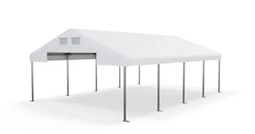 Skladový stan 5x10x2,5m strecha PVC 560g/m2 boky PVC 500g/m2 konštrukcie ZIMA PLUS Šedá Šedá Šedá