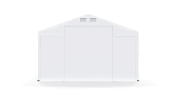 Skladový stan 5x10x2,5m strecha PVC 560g/m2 boky PVC 500g/m2 konštrukcie ZIMA PLUS Šedá Šedá Šedá