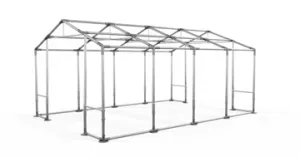 Skladový stan 5x10x2,5m strecha PVC 560g/m2 boky PVC 500g/m2 konštrukcie ZIMA PLUS Šedá Šedá Šedá