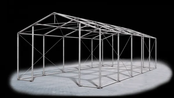 Skladový stan 5x10x2,5m strecha PVC 560g/m2 boky PVC 500g/m2 konštrukcie ZIMA PLUS Šedá Šedá Šedá