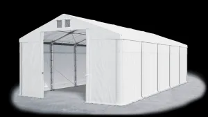 Skladový stan 5x10x2,5m strecha PVC 560g/m2 boky PVC 500g/m2 konštrukcie ZIMA PLUS Šedá Šedá Šedá